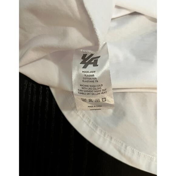 YoungLA White & Black Trim Tank Top (Medium) - Picture 3 of 3